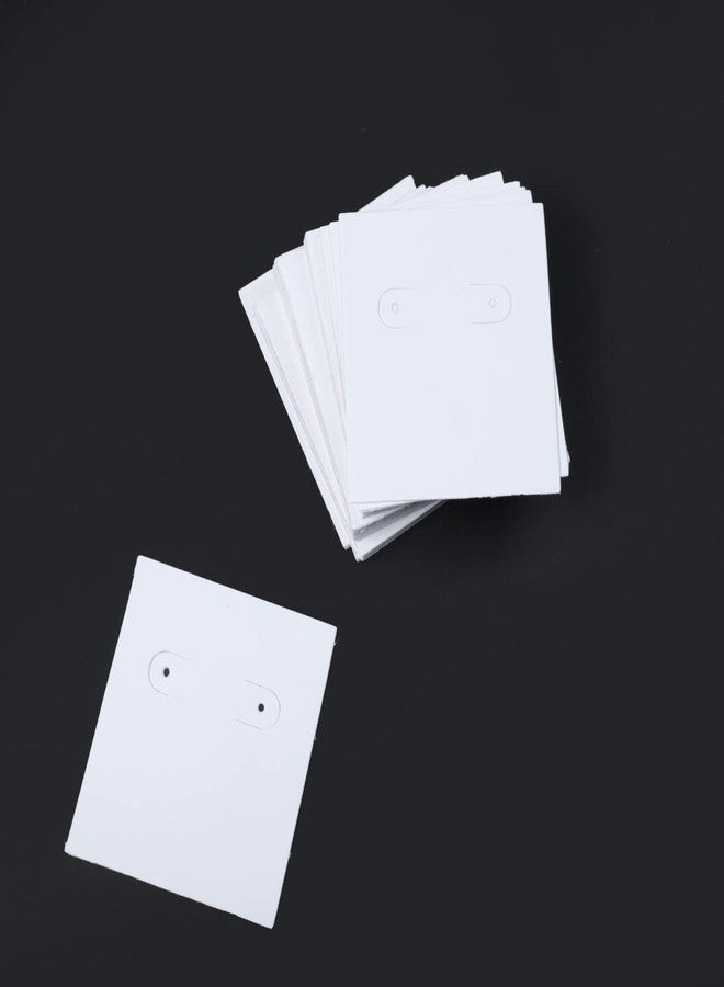 Zenomia Paper Decorative Jewelry Display Card Earring And Bracelet White Hanging Earring Cards Rectangle Tag Lable (2.9X2.6 Inch)(Pack Of 50) - Image 4